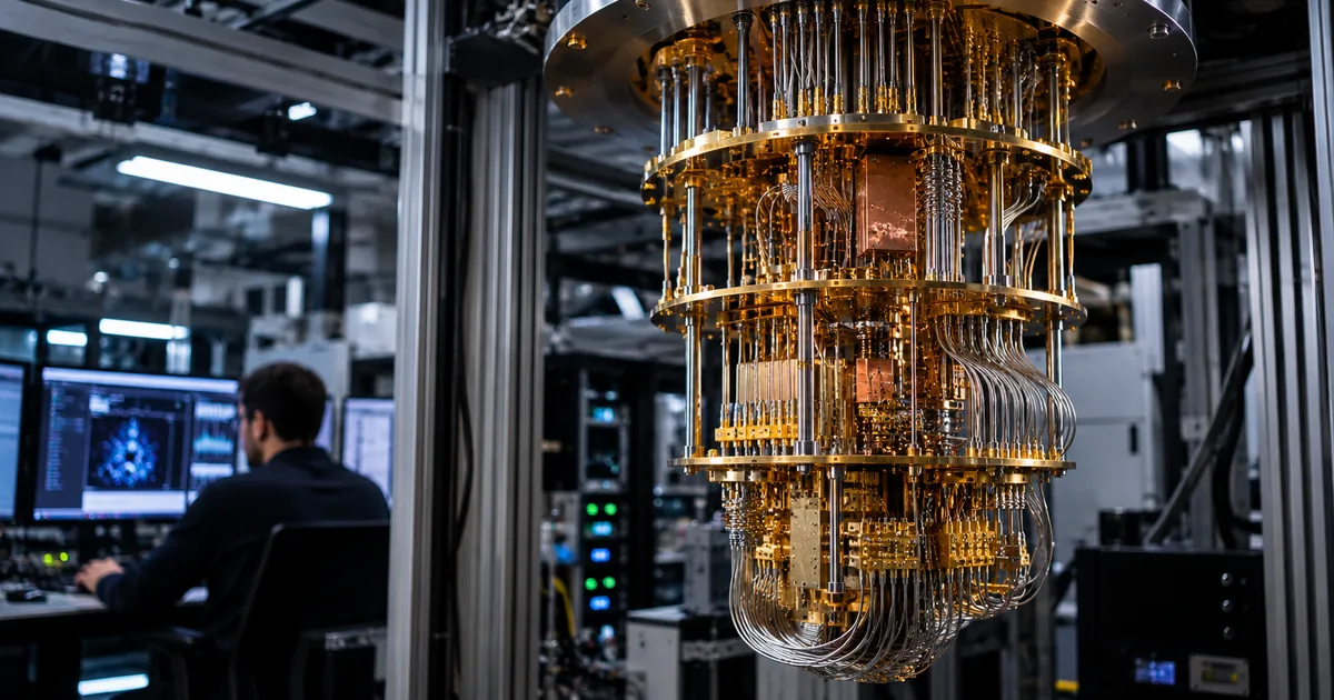 Quantum computing research hardware in a laboratory
